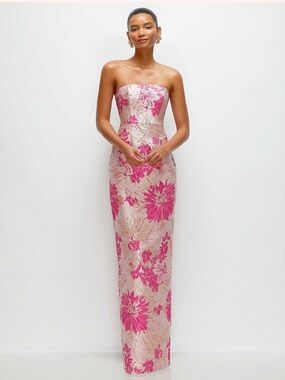 Alfred Sung Jacqueline Hibiscus Pink Floral Size 8